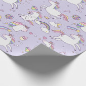 Rainbows und Unicorns Geschenkpapier (Ecke)