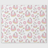 Rainbows und Unicorns Geschenkpapier (Flach)