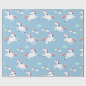Rainbows und Unicorns Geschenkpapier (Flach)
