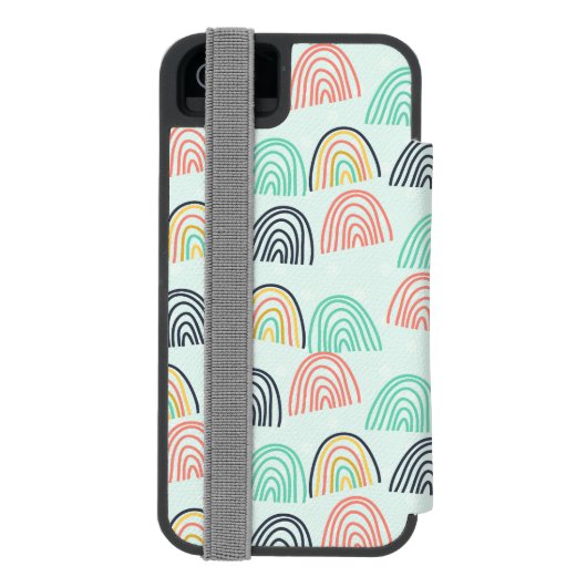 Rainbows und Unicorns Incipio iPhone Geldbeutel-Hülle (Folio Rückseite)