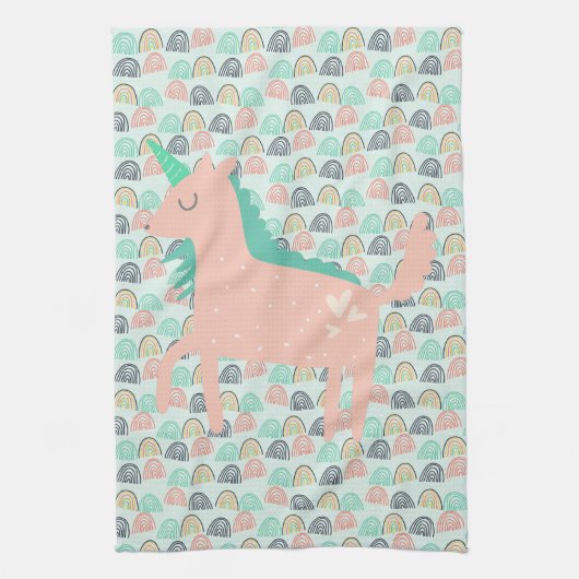Rainbows und Unicorns Küchentuch (Vertikal)