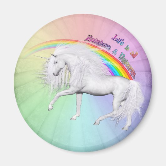 Rainbows und Unicorns Magnet (Vorne)