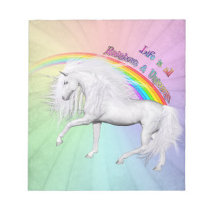 Rainbows und Unicorns Notizblock