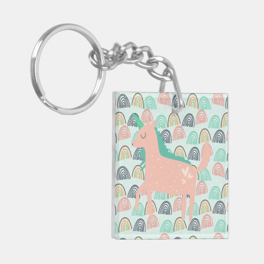 Rainbows und Unicorns Schlüsselanhänger (Vorderseite links)