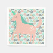 Rainbows und Unicorns Serviette (Vorderseite)