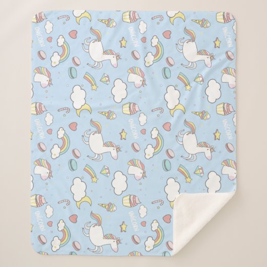 Rainbows und Unicorns Sherpadecke (Vorderseite)