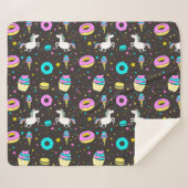 Rainbows und Unicorns Sherpadecke (Vorderseite (Horizontal))