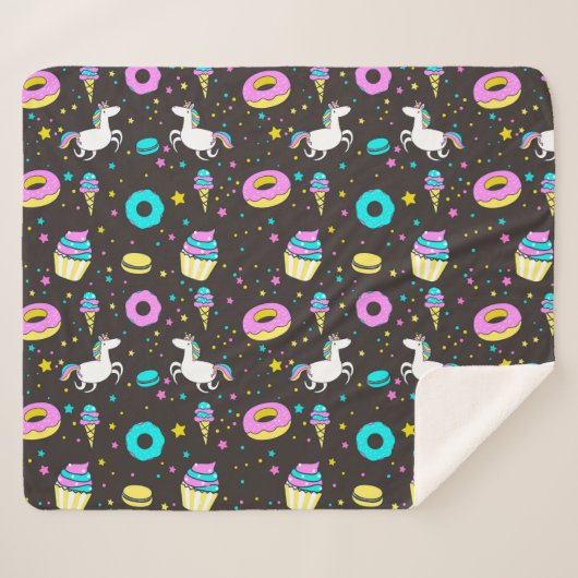 Rainbows und Unicorns Sherpadecke (Vorderseite (Horizontal))