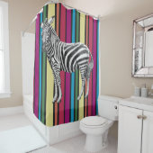 Rainbows und Zebras Duschvorhang (Beispiel)
