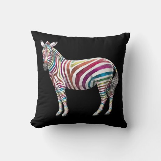 Rainbows und Zebras Kissen (Vorderseite)