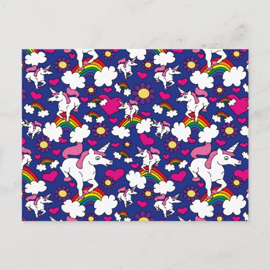 Rainbows & Unicorns Postkarte (Vorderseite)