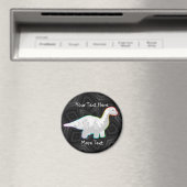 Rainbows White Dino Magnet (In Situ (Geschirrspüler))