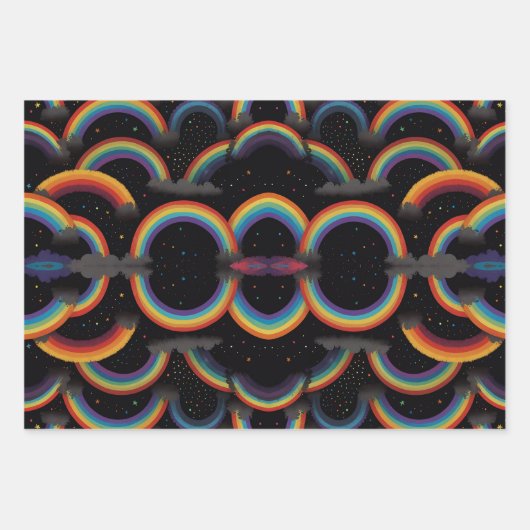 Rainbows Wrapping Paper Sheets Geschenkpapier Set (Vorderseite 2)
