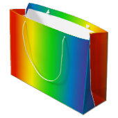 Rainbows! Zeige deine Liebe! Große Geschenktüte (Rückseite Schrägansicht)