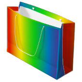 Rainbows! Zeige deine Liebe! Große Geschenktüte (Vorderseite Schrägansicht)