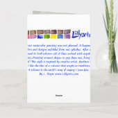 RainbowVolcano Aquarell-Gruß-und Anmerkungs-Karte Karte (Rückseite)