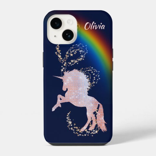 Rainbox Stars Sparkle iPhone Hülle (Rückseite)