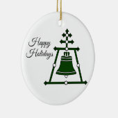 Raincross - Corinne Renee Design - Happy Holidays Keramik Ornament (Rechts)