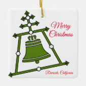 Raincross - Corinne Renee Design w/Frohe Weihnacht Keramikornament (Vorderseite)