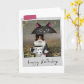 Rainday Coffee Calico Cat Funny Birthday Card Karte (Gelbe Blume)