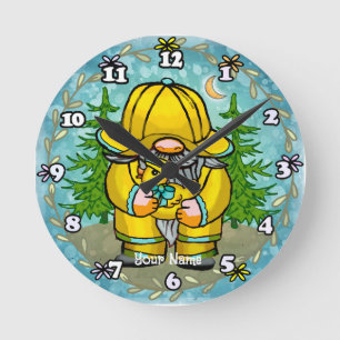Rainday gnome runde wanduhr