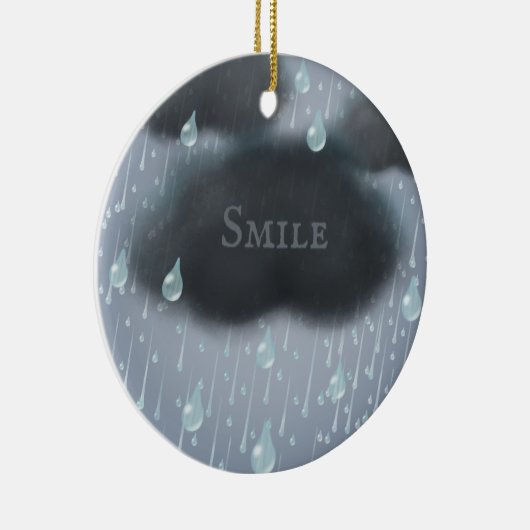 Rainday-Meldung "Friendship Weathers All" Keramik Ornament (Rechts)