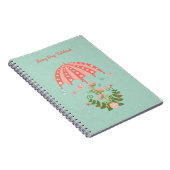 Rainday Notebook in Peach and Green Notizblock (Rechte Seite)