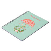 Rainday Notebook in Peach and Green Notizblock (Linke Seite)