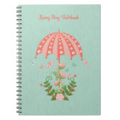 Rainday Notebook in Peach and Green Notizblock (Vorderseite)