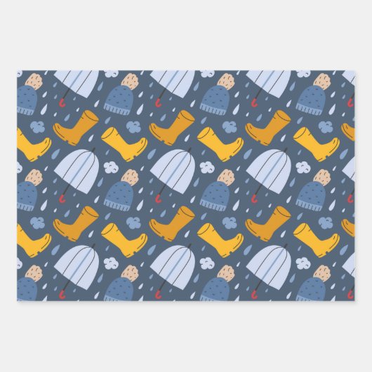 Rainday Wrapping Paper Set Geschenkpapier Set (Vorderseite)