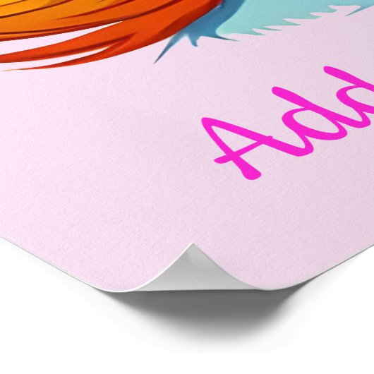 Raindbow Horse Custiomizable Poster (Ecke)