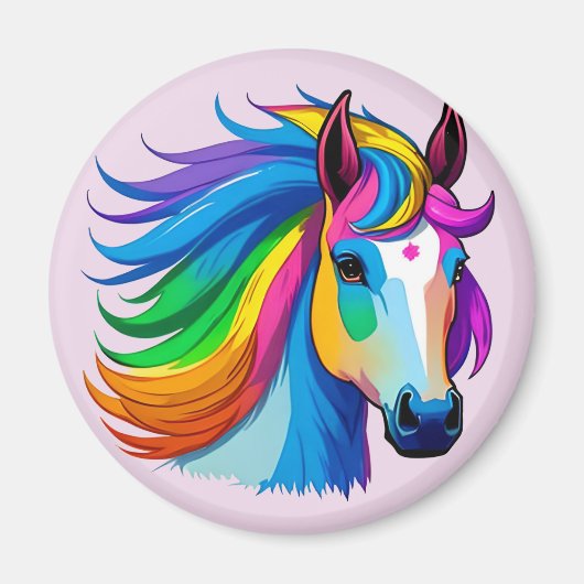 Raindbow Horse Magnet (Vorne)