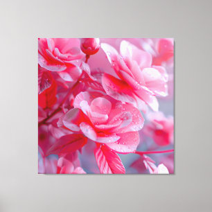 Raindrop Blush Pink Blossom Leinwanddruck