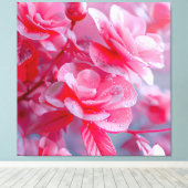 Raindrop Blush Pink Blossom Leinwanddruck (Insitu (Holzboden))