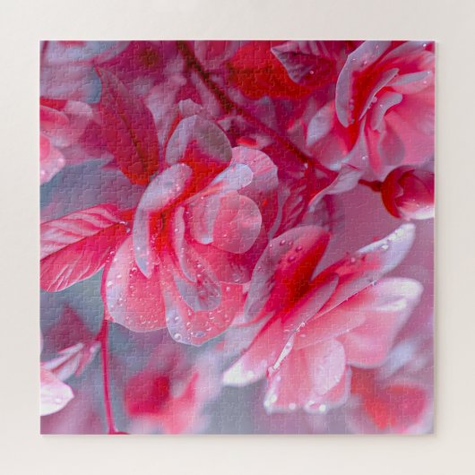 Raindrop Blush Pink Blossom Puzzle (Horizontal)