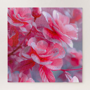 Raindrop Blush Pink Blossom Puzzle