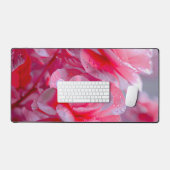 Raindrop Blush Pink Blossom Schreibtischunterlage (Tastatur & Maus)