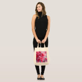 Raindrop Blush Pink Blossom Tragetasche (Vorderseite (Model))