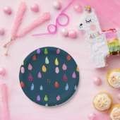 Raindrop boho bunt kreativ pappteller (Party)