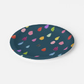 Raindrop boho bunt kreativ pappteller (Schrägansicht)