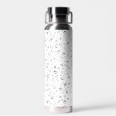 Raindrop-Design auf Weiß Trinkflasche (Rückseite)
