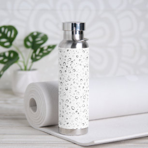 Raindrop-Design auf Weiß Trinkflasche