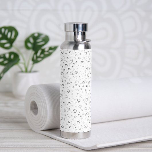 Raindrop-Design auf Weiß Trinkflasche (Yoga)