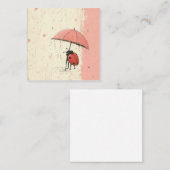 Raindrop Echoes: Minimalistische Ladybug Mitteilungskarte (Vorne/Hinten)