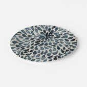 Raindrop Fraktal Patterns in Nature Rain Art Patte Pappteller (Schrägansicht)