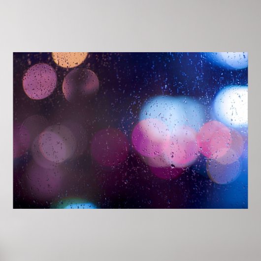 Raindrop im Fenster Poster (Vorne)