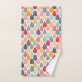 Raindrop Pop Art Dot Muster Badhandtuch Set (Handtuch)