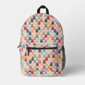 Raindrop Pop Art Dot Muster Bedruckter Rucksack (Vorderseite)