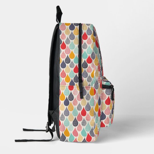 Raindrop Pop Art Dot Muster Bedruckter Rucksack (Links)