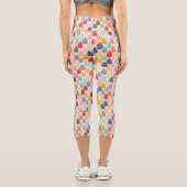 Raindrop Pop Art Dot Muster Capri Leggings (Rückseite)